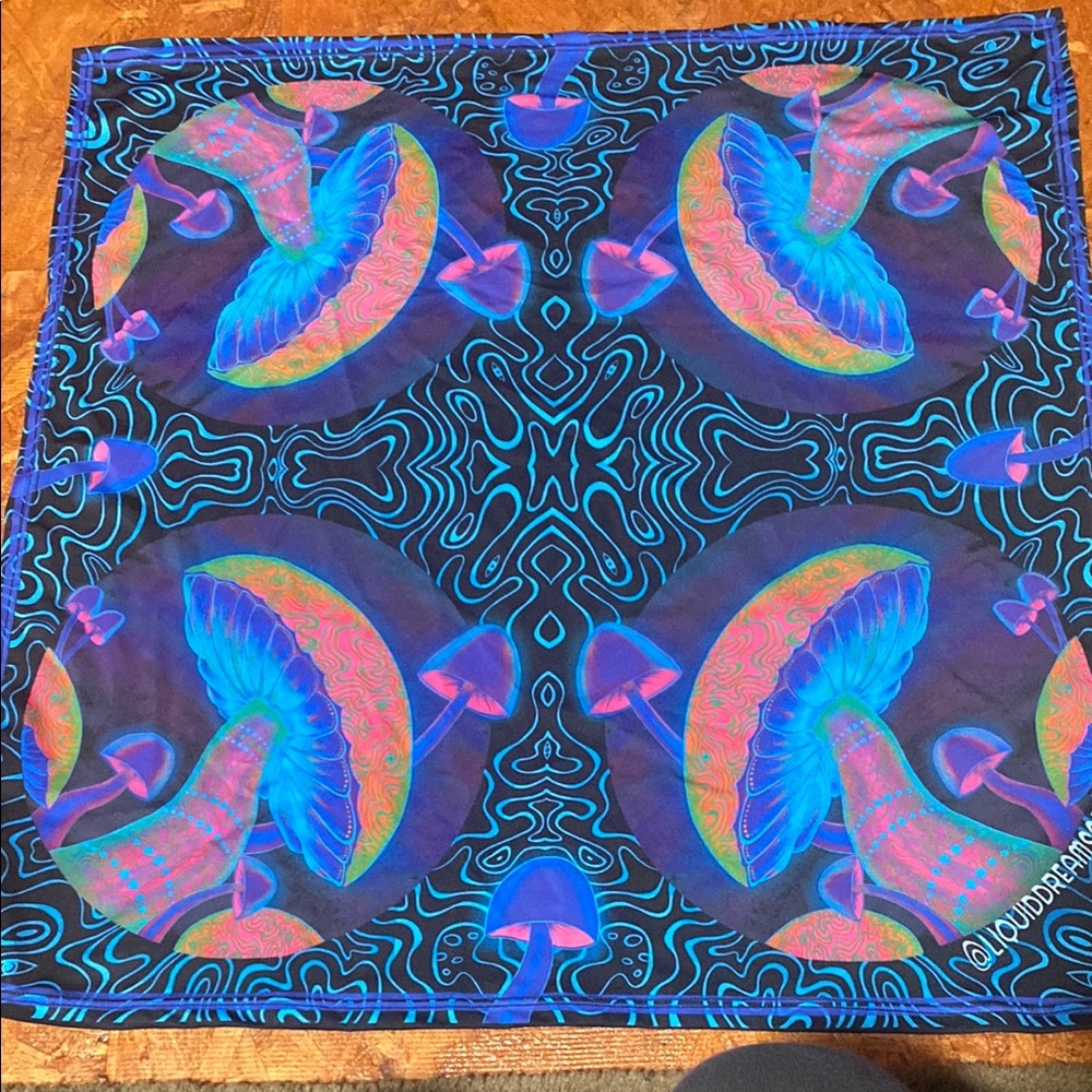 Psychedelic Blue and Pink Bandana